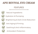 APII EYE REVIVAL Gel Cream|Renewal Peptide Eye Cream | BrightEyes Depuff Cream|Depuff eyes (15ml)